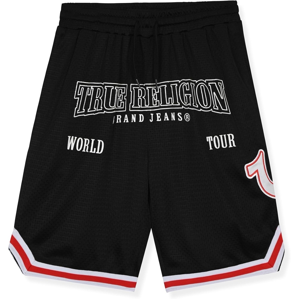image:imageTrue Religion Boys Shorts Athletic Mesh Short for KidsBlackred