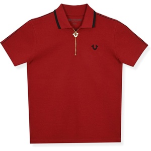 True Religion Boys Short Sleeve Polo Shirt for Kids(Red Dahlia)