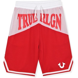 True Religion Boys Shorts Athletic Mesh Short for Kids(Hot Red)