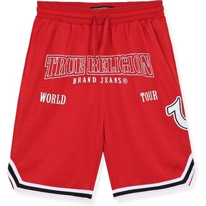 True Religion Boys Shorts Athletic Mesh Short for Kids(Red Horseshoe)