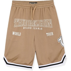 True Religion Boys Shorts Athletic Mesh Short for Kids(Travertine)