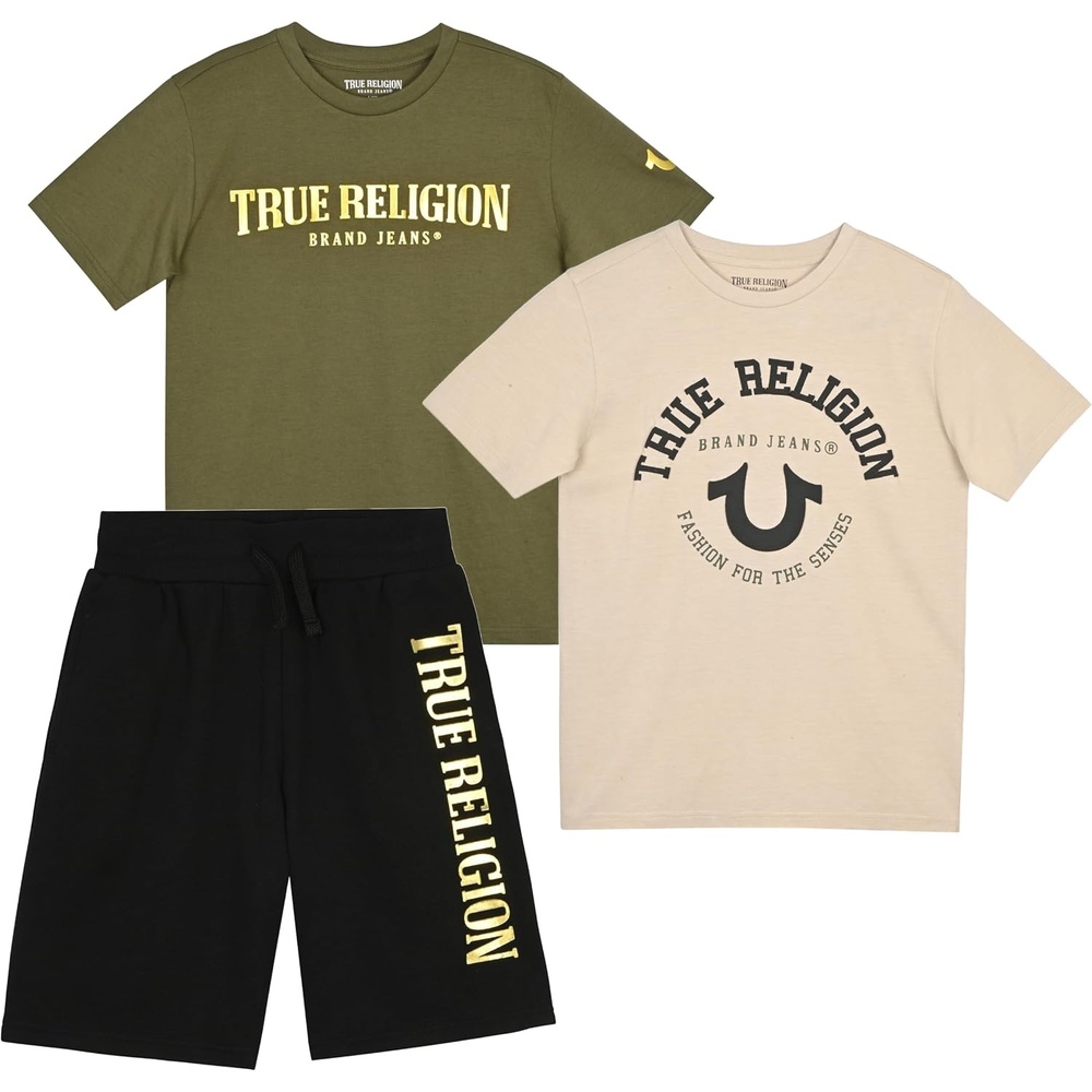 image:imageTrue Religion Boys 3 Piece Short Set for KidsStone