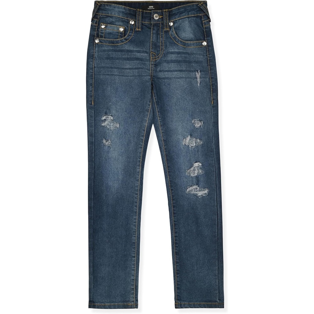 image:imageTrue Religion Boys Jeans Kids Premium Stretch Denim PantsRich Blue Chainstitch