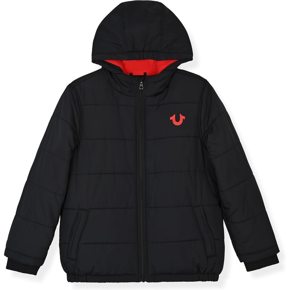 image:imageTrue Religion Boys Puffer Jackets  Premium Winter Coats With Stylish Design amp WarmthBlackred