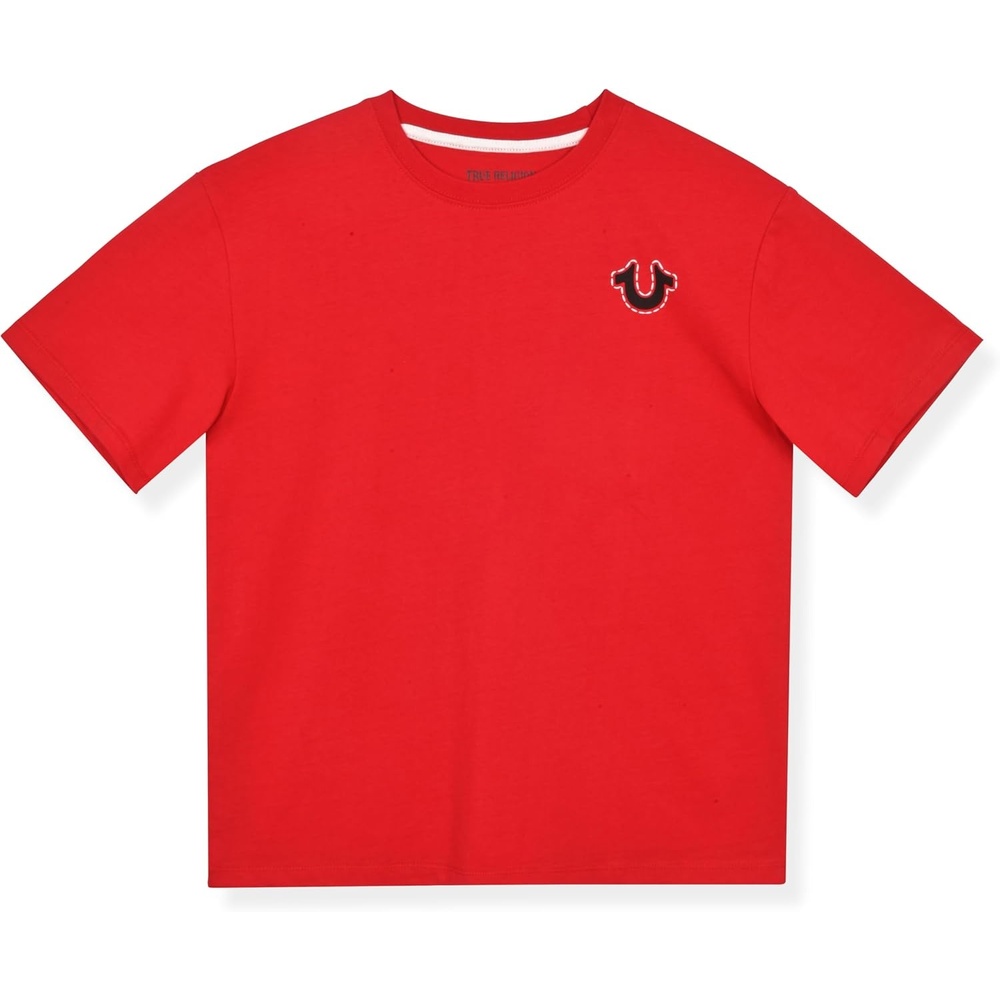 image:imageTrue Religion Boys Tee Shirts Short Sleeve Cotton TShirt for Boys Graphic TeesHot Red Chainstitch