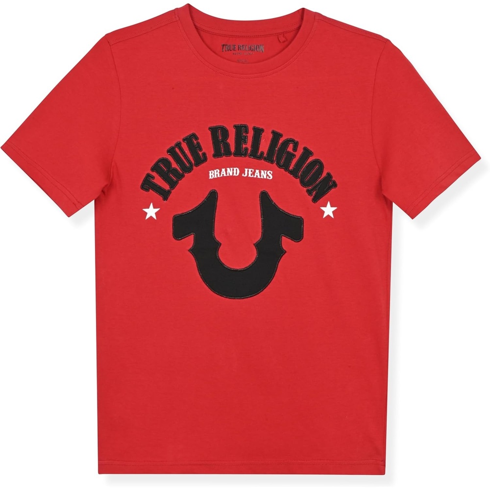 image:imageTrue Religion Boys Tee Shirts Short Sleeve Cotton TShirt for Boys Graphic TeesRed Horseshoe