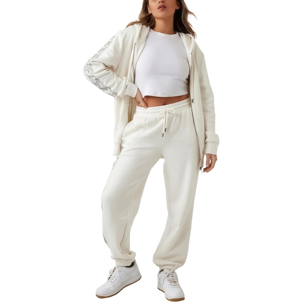 image:imageTrue Religion Crystal Box Boyfriend Jogger Pant Winter White XL