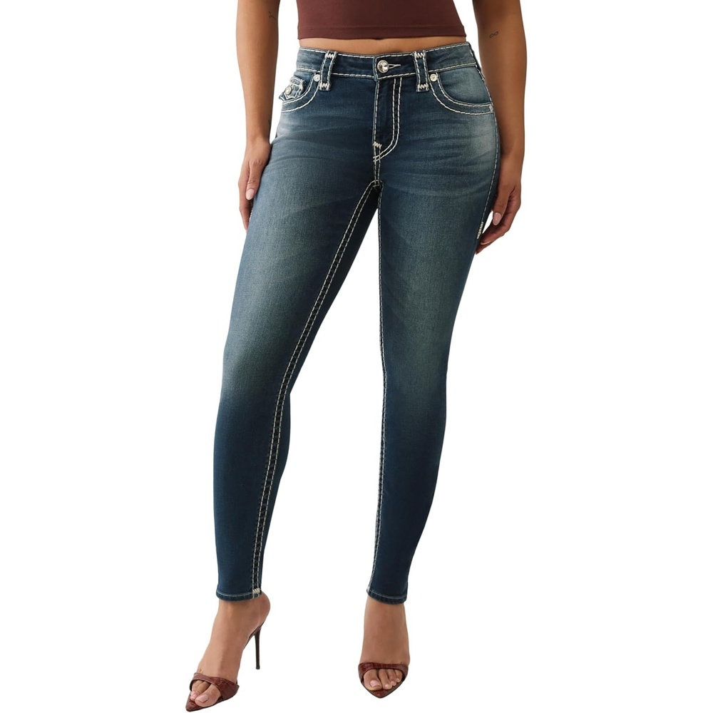 image:imageTrue Religion Jennie Flap Super T Skinny Jeans for Women  Womens Denim Pants