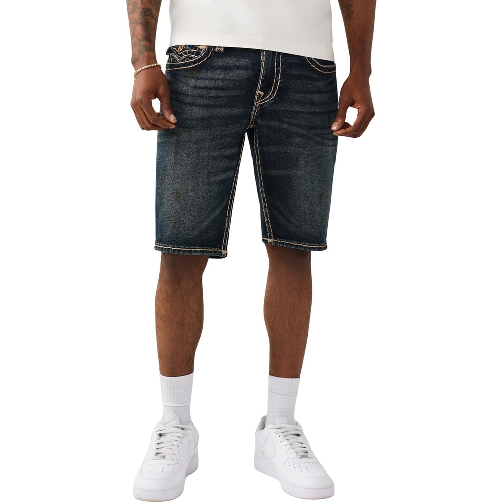 image:imageTrue Religion Mens Ricky Flap Short  Relaxed Fit Horseshoe Detailing