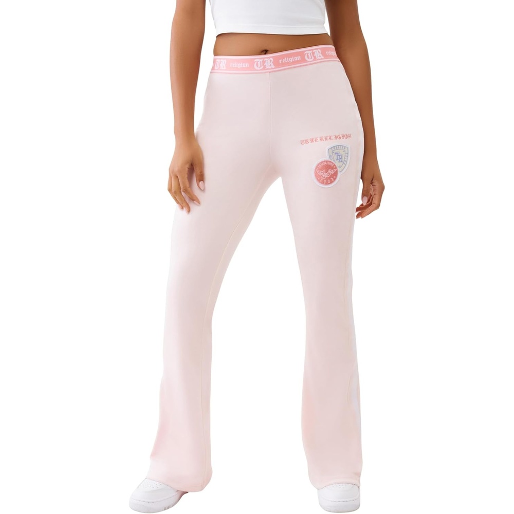 image:imageTrue Religion Velour Bootcut Track Pant for Women  Soft Wide Leg Sweatpants with Flared HemMarys Rose