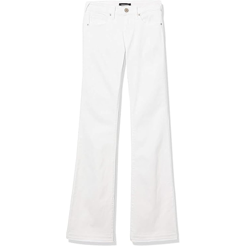 image:imageTrue Religion Womens Becca Mid Rise Bootcut Jeans  Premium Stretch Denim Flattering Ladies JeansOptic White