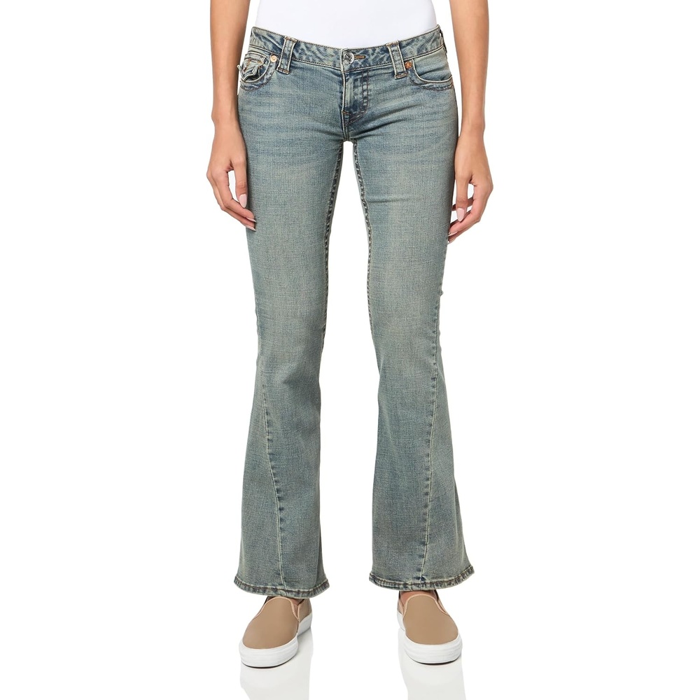 image:imageTrue Religion Womens Joey Low Rise Flare Jeans  Flare SilhouetteMedium Vintage