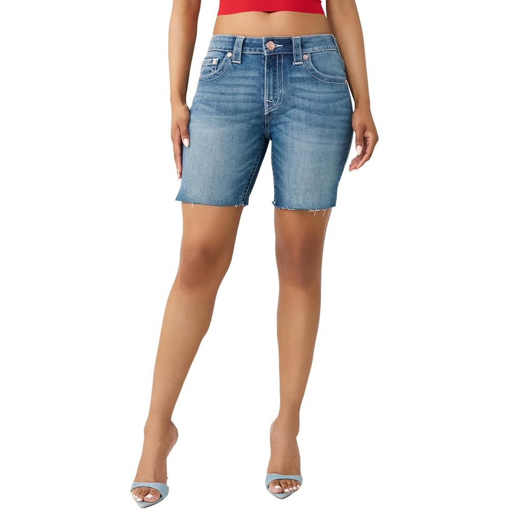 image:imageTrue Religion Womens Miya Mr Bermuda ShortEasy Thunder