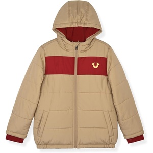 True Religion Boys Puffer Jackets – Premium Winter Coats With Stylish Design & Warmth(Travertine-red)