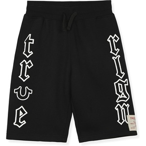 True Religion Boys Shorts Fleece Short for Kids(Black)