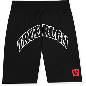 True Religion Boys Shorts Fleece Short for Kids(Black-red)