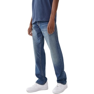 True Religion Men’s Ricky Single Needle Straight Leg Denim Jeans for Men | Classic 5-Pocket Style with Horseshoe Stitching(Foum Baseline)