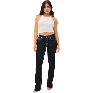 True Religion Women’s Becca Mid Rise Bootcut Big T Jean | Womens Jeans, Bootcut Jeans for Women, Stretch Denim(Body Rinse)