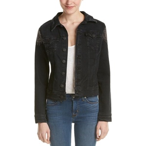 True Religion Women’s Gigi Trucker Jean Jacket(Black Noir)