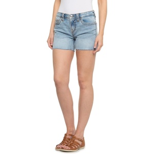 True Religion Women’s Jayde Big T Raw Hem Short(Light Wash)