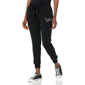 True Religion Women’s Retro Horseshoe Midrise Knit Jogger(Jet Black)