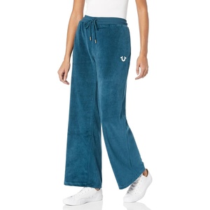 True Religion Women’s Velour Wide Leg Sweatpant