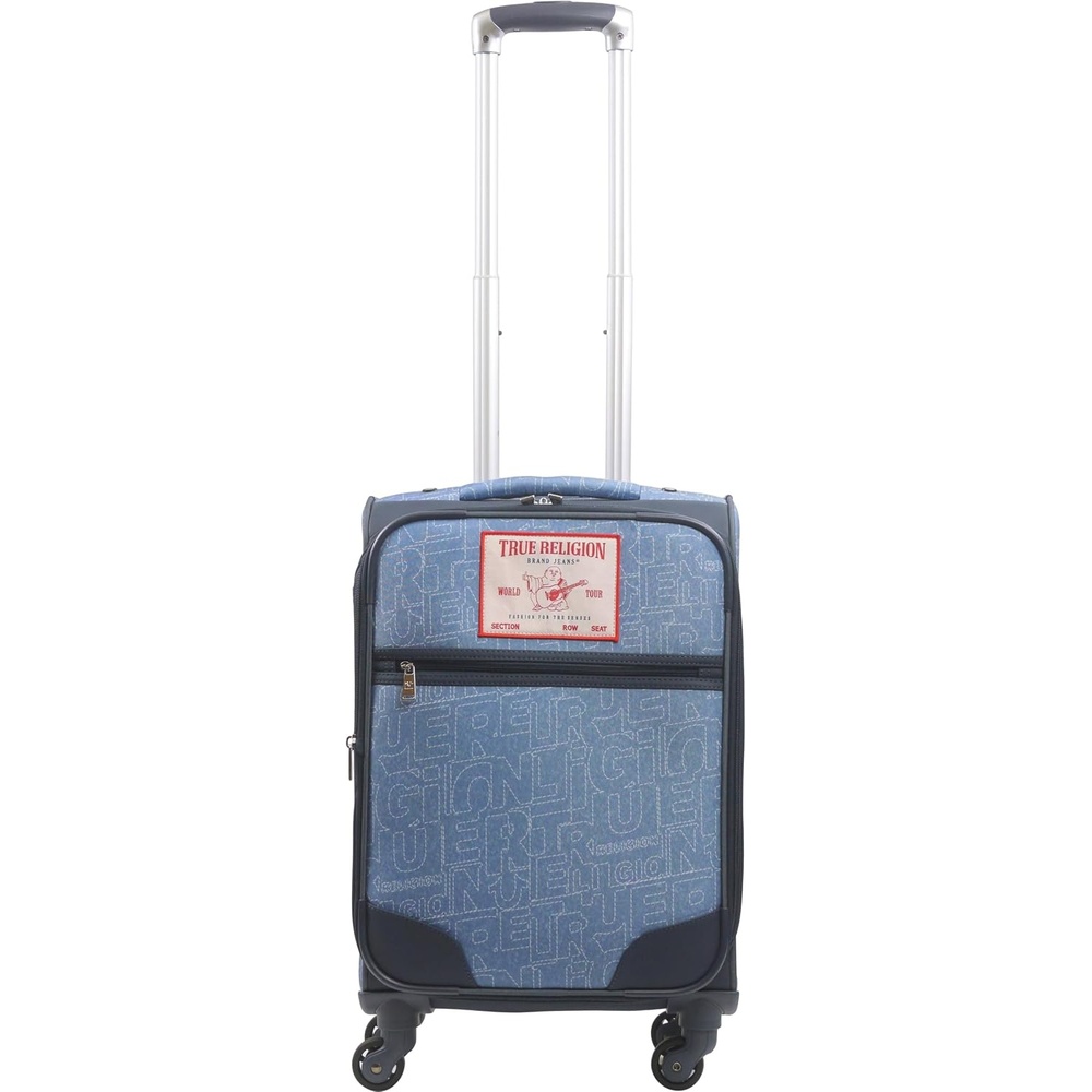 image:imageTrue Religion 23 Rolling Luggage Softshell Suitcase with Spinner Wheels Denim23 Inch