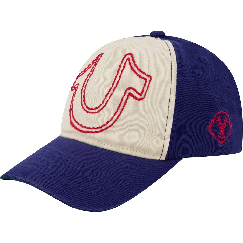 image:imageTrue Religion Kids Baseball Hat with Horseshoe Logo 5 Panel Cotton Twill Cap Adjustable Baseball Cap Fits Sizes 6 127Navy