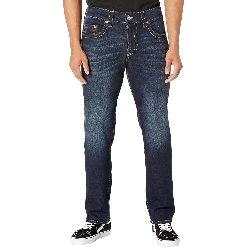 image:imageTrue Religion Mens Geno Slim Fit Straight Leg JeanDark Wash Muddy Waters