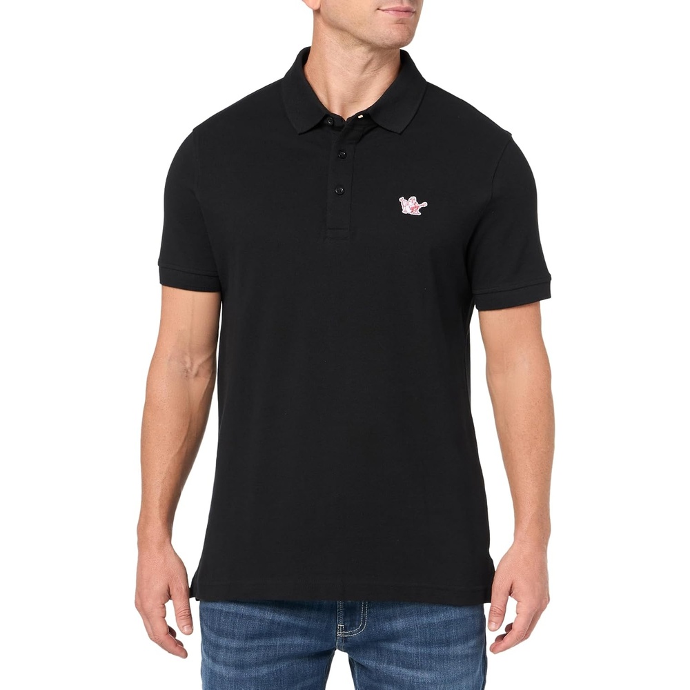 image:imageTrue Religion Mens Relaxed Buddha Patch PoloJet Black