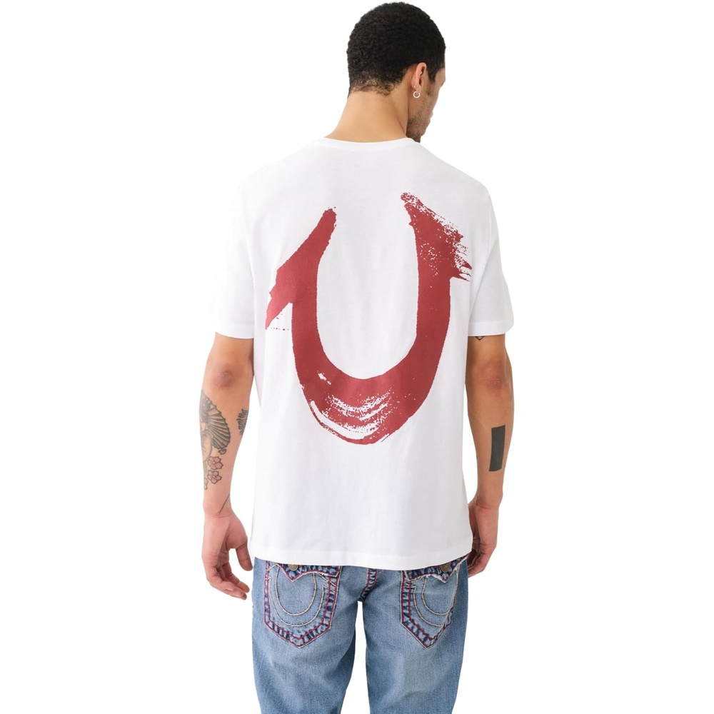 image:imageTrue Religion Mens Relaxed Nu Brush TeeTShirtOptic White