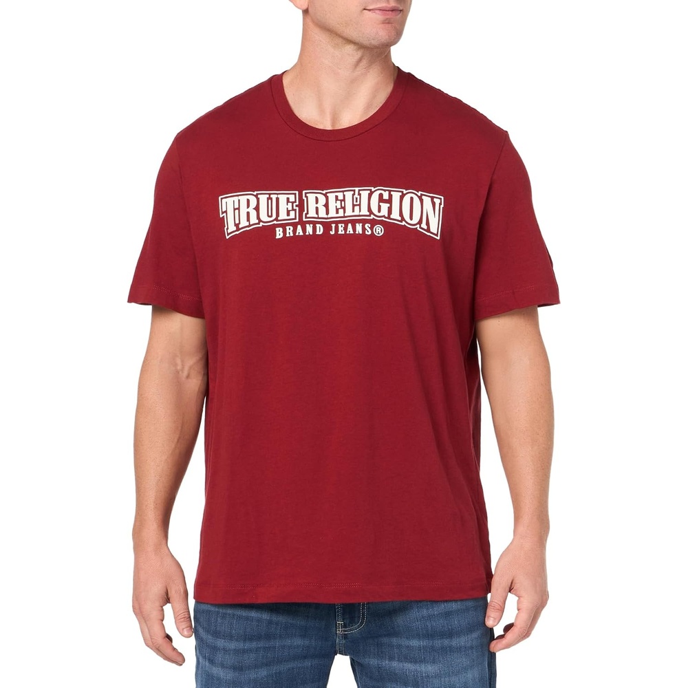 image:imageTrue Religion Mens Relaxed Overt Painted TeeRed Dahlia