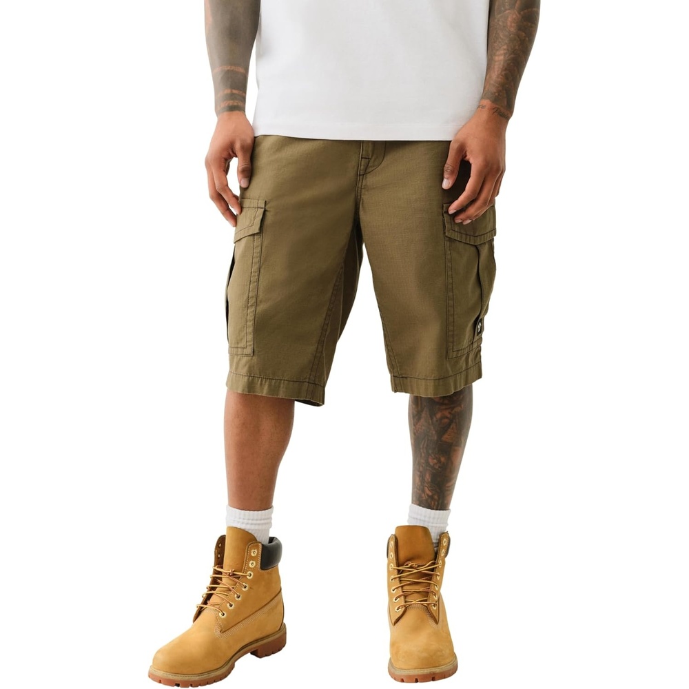 image:imageTrue Religion Mens Relaxed Sn Cargo Flap Short  Cargo Shorts with Flap PocketsKalamata