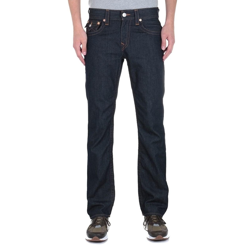 image:imageTrue Religion Mens Ricky Big T Straight Leg Denim Jeans for MenBody Rinse
