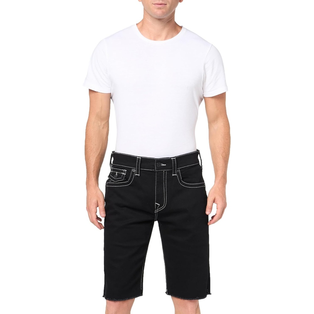 image:imageTrue Religion Mens Ricky Sn Flap 12 ShortRinse Black