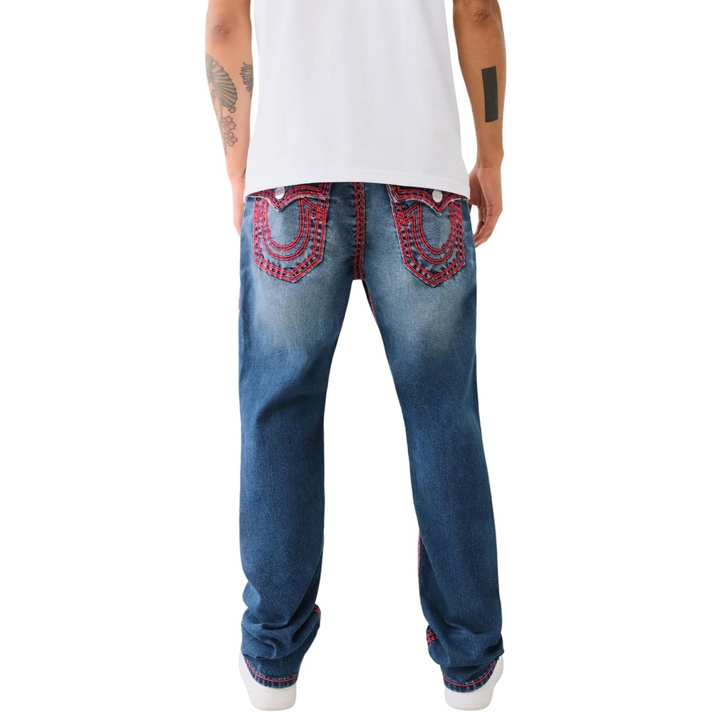 image:imageTrue Religion Mens Ricky Super Qt Flap 12Muphrid Dark Wash