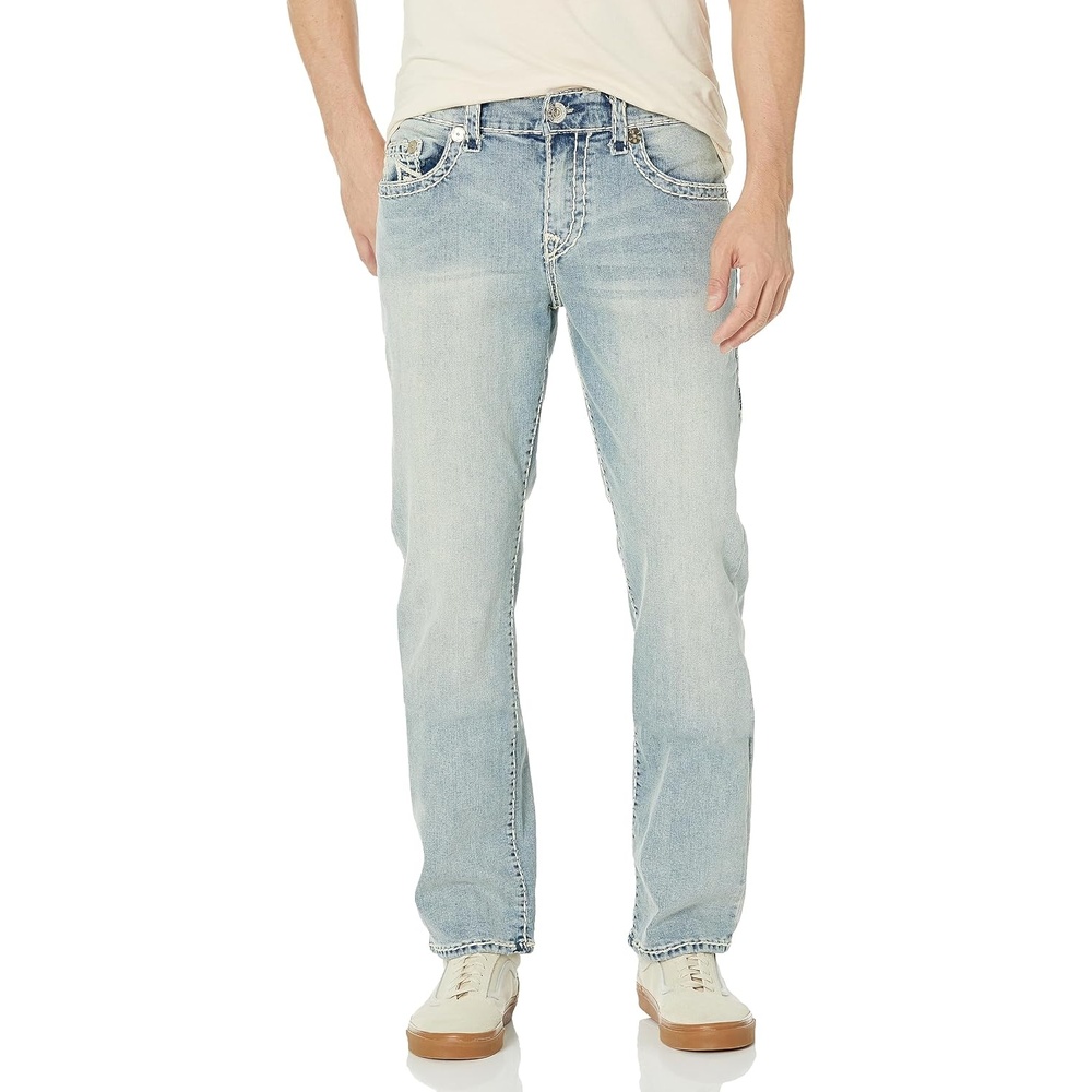 image:imageTrue Religion Mens Ricky Super T Nf Rope HsDarb Light Wash