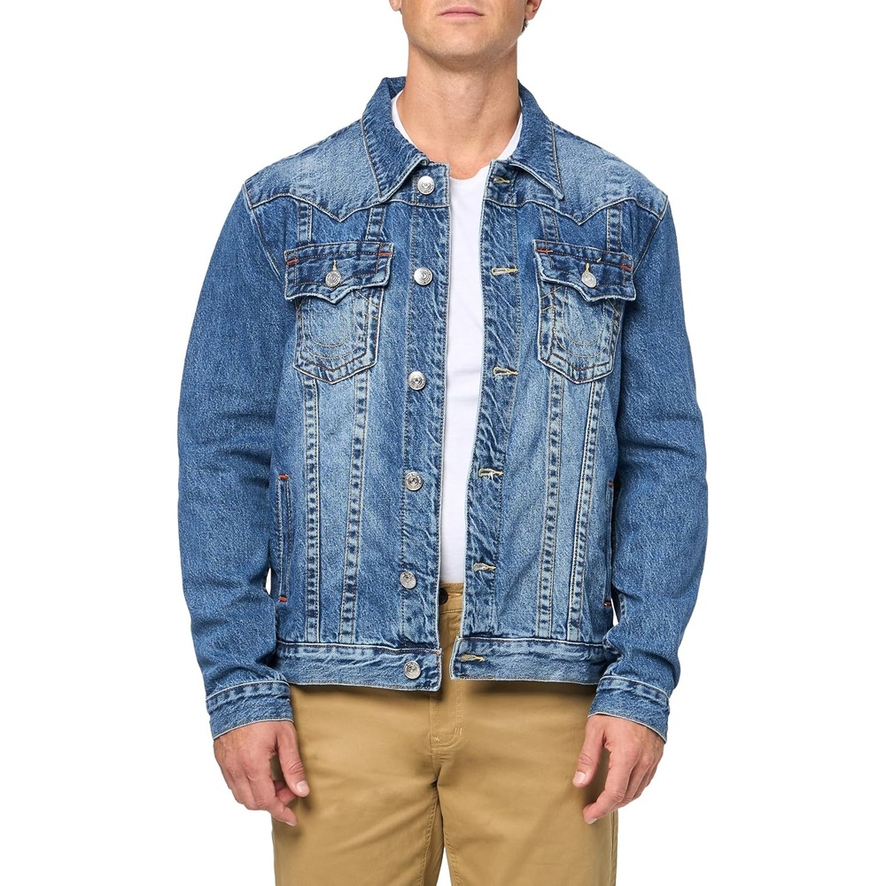 image:imageTrue Religion Mens SN Jimmy Jacket Rope Stitch Logo Itonda Medium WashItonda Medium Wash