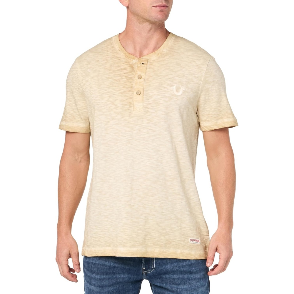 image:imageTrue Religion Mens Ss Dyed Embro HenleyTravertine
