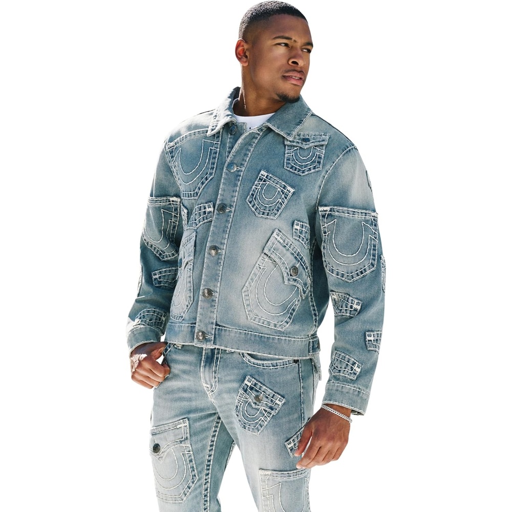 image:imageTrue Religion Mens Super T Denim Jkt Multi PktGrendal Light Wash