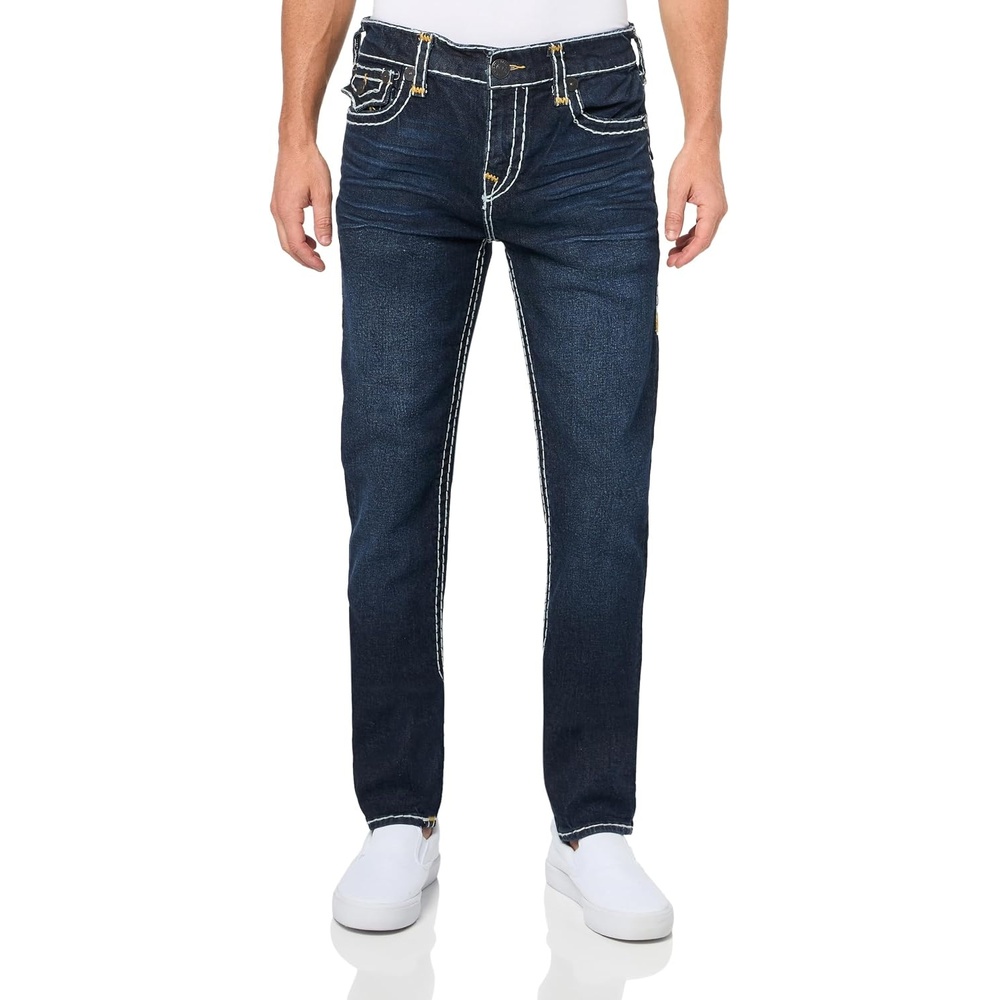 image:imageTrue Religion Ricky SPT StraightLeg Mens Jeans  Denim Jeans for Men Designer Jeans Slim StraightColumbia Dark Wash