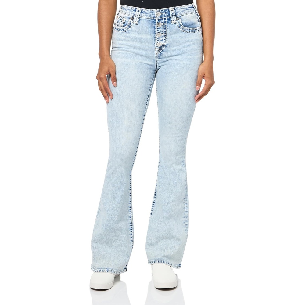 image:imageTrue Religion Womens Charlie Highrise Vintage Flare JeanHali Wash