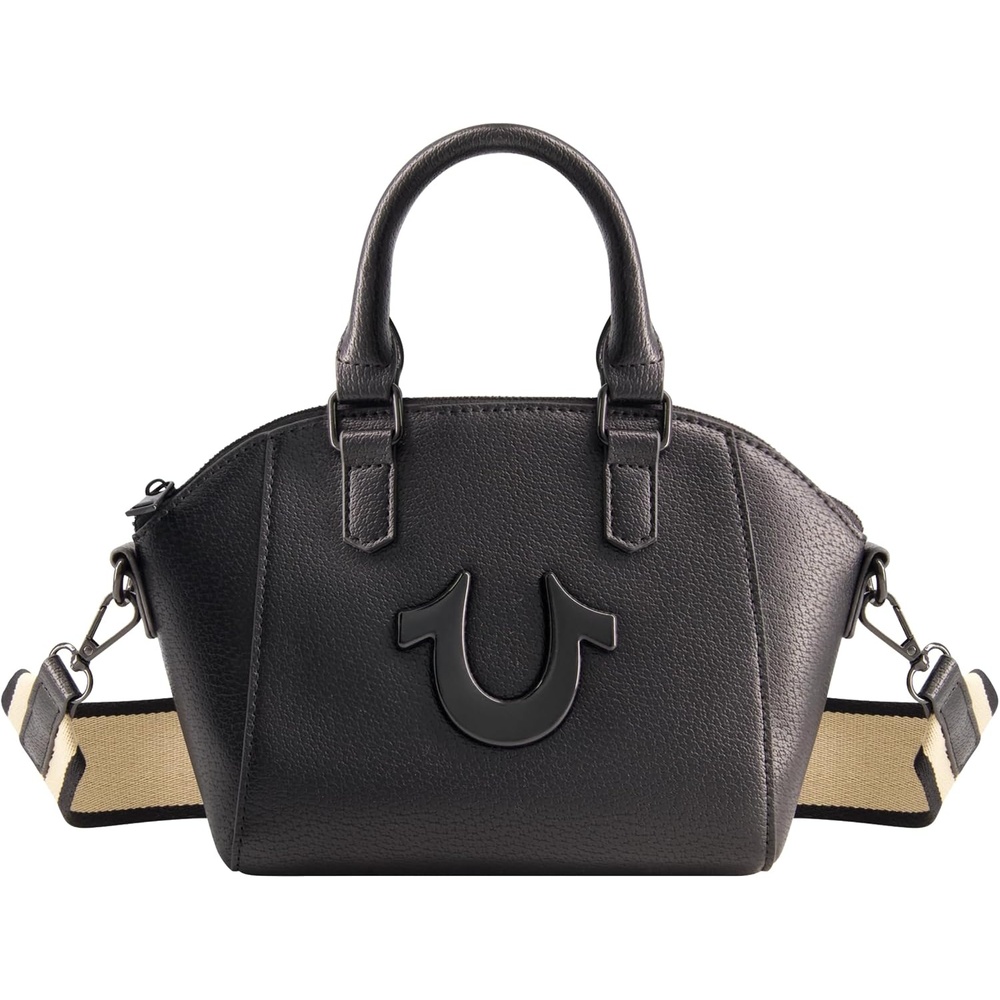 image:imageTrue Religion Womens Satchel Bag Small Crossbody Purse Handbag with Adjustable Removable Shoulder StrapBlack