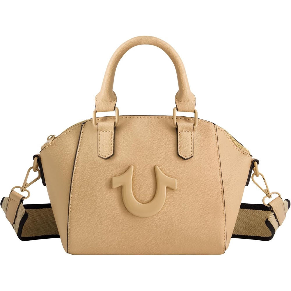image:imageTrue Religion Womens Satchel Bag Small Crossbody Purse Handbag with Adjustable Removable Shoulder StrapCamel