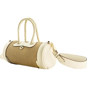 True Religion Duffel Bag, One Size | Women’s Suede Handbag with Adjustable Shoulder Strap, Taupe