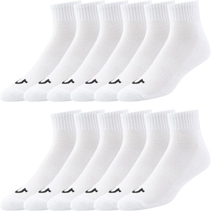 True Religion Mens Ankle Socks for Men, 6 & 12 Pairs Soft Athletic Socks(12 Pairs: White)