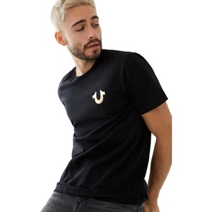 True Religion Men’s Big Buddha Metallic Short Sleeve Tee(Black)