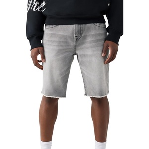 True Religion Men’s Bobby Single Needle Flap Short Fry Hem – Cotton Blend, Comfortable Fit, Durable Design(Orbit Dusk Grey Wash)