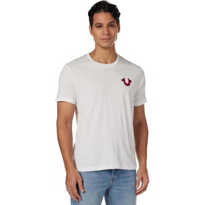 True Religion Men’s Buddha Logo Crew Neck Tee Shirt(White)