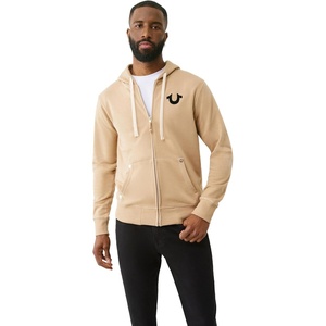 True Religion Men’s Buddha Logo Zip Hoodie(Travertine)